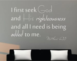 Seek God First